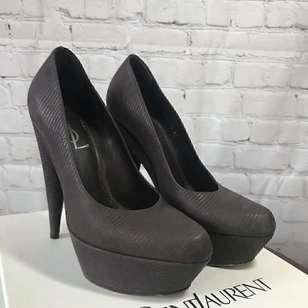 YVES SAINT LAURENT RIVE GAUCHE PLATFORM heels 7 (37)